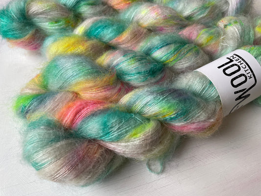 Iridium Mohair Silk Lace from the hand dyed yarn expert The Wool Kitchen