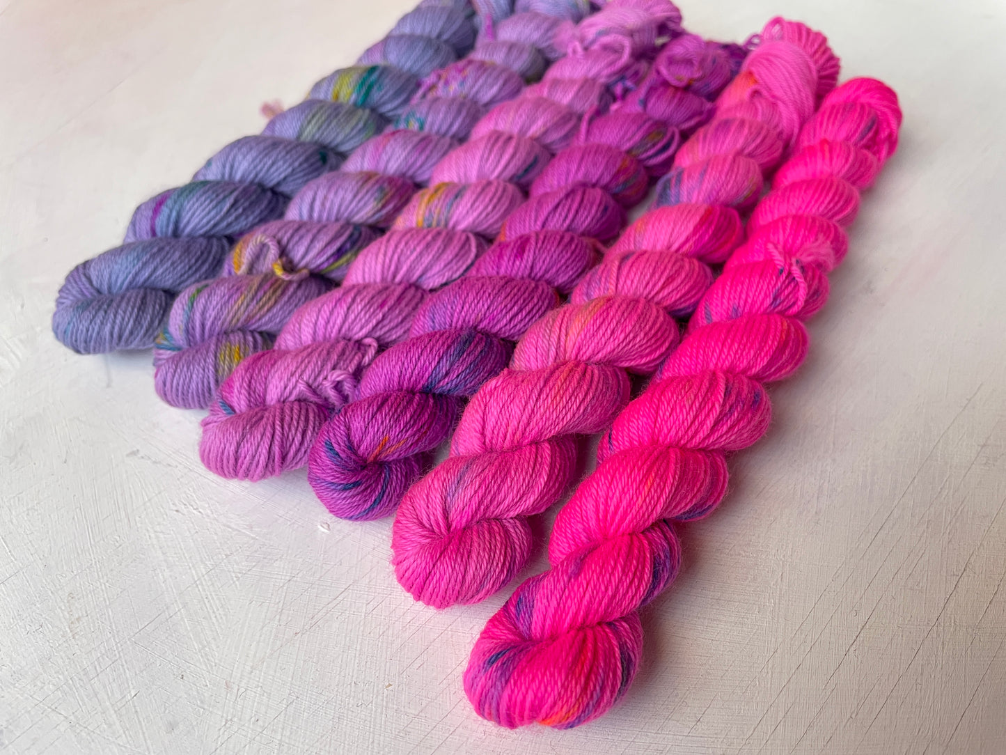 Advent Mini, Minis set 2 | 20g minis 4ply Sock Yarn | DK BFL | Fade Kit