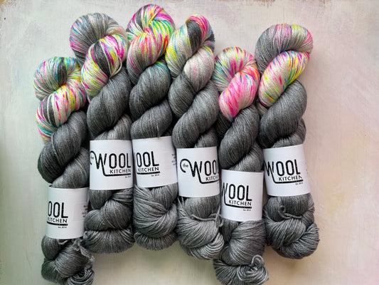 Heterochromia Luxury 4ply Merino Silk from the hand dyed yarn expert, The Wool Kitchen