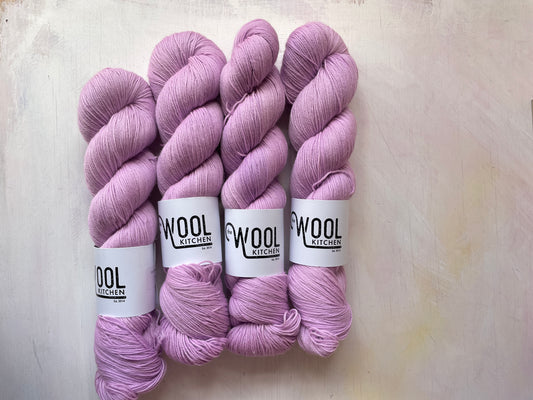 Lilac Love 4ply Sock Yarn from the hand dyed yarn expert, The Wool Kitchen