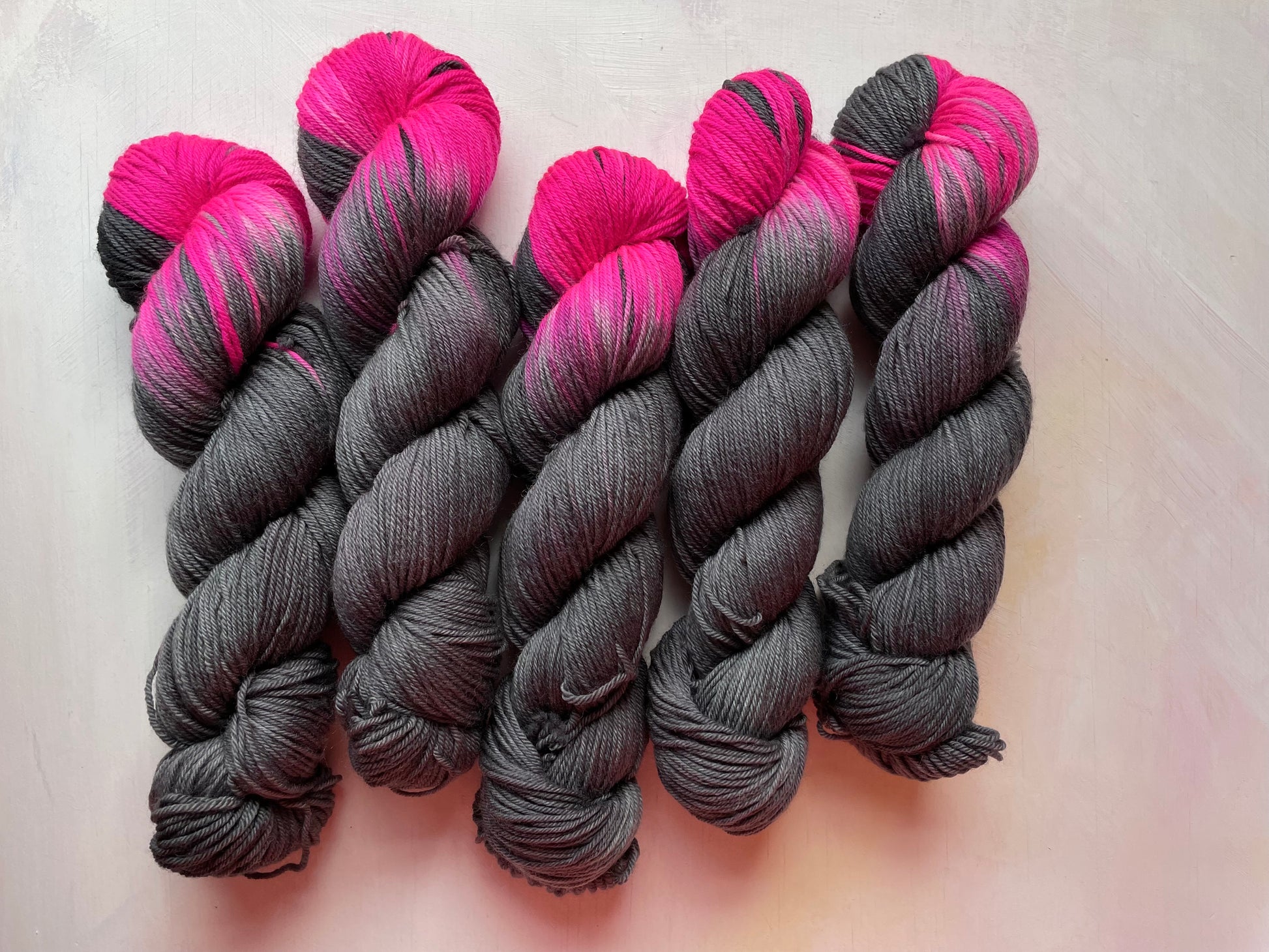 Pink Pop from the BFL DK Wool collection by the hand dyed yarn expert, The Wool Kitchen
